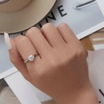 Stříbrný prsten Sabrina 1 ct MOISSANITE + CERTIFIKÁT, 59 certifikát GRA, hadřík na čištění stříbra, dárková krabička