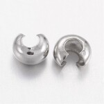 Krytka na zamačkávací rokajl - 3,0 mm - platinová - 1ks