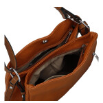 Trendy dámská koženková crossbody kabelka Julianna, hnědá