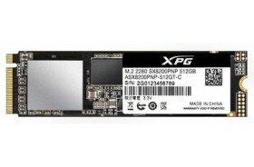 ADATA XPG SX8200 Pro 512GB / M.2 2280 / TLC / SATA III / R: 3350 MBps / W: 2350 MBps / IOPS: 390K 380K / MTBF 2mh (ASX8200PNP-512GT-C)