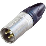 Rean AV RRX3MF-Z-012-0 XLR konektor zástrčka, vestavná, zásuvka, vestavná Pólů: 3 černá 100 ks