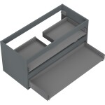 MEXEN - Box-A skříňka pro umyvadlo 100, 2 zásuvky, grafit mat 91AX0-1000-470-2-66