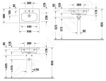 DURAVIT - DuraStyle Umyvadlo 550x400 mm, s přepadem, s otvorem pro baterii, bílá 2337550000