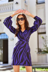 Denní šaty SUK301-B31 fialovo-černé - Roco Fashion 36