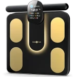 RUNSTAR Chytrá osobní váha 8E SmartScan Pro zlato-černá / Bluetooth / 8 senzorů / do 180 kg / BMI, tuk, voda (FG2305)