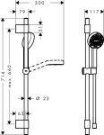 HANSGROHE - Activera Select S Set sprchové hlavice, tyče a hadice, 2 proudy, EcoSmart, chrom 28048000