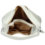 Módní dámská koženková kabelka na rameno Tiagos, bílá