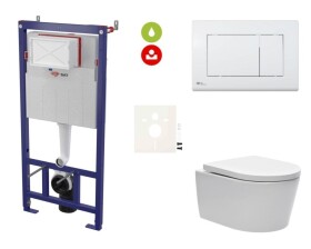 Cenově zvýhodněný závěsný WC set SAT do lehkých stěn / předstěnová montáž + WC SAT Brevis SIKOSSBR20KECO SIKOSSBR20KECO