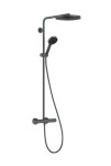 HANSGROHE - Pulsify S Puro Sprchový set s termostatem, průměr 26 cm, 3 proudy, EcoSmart, kartáčovaný černý chrom 24237340