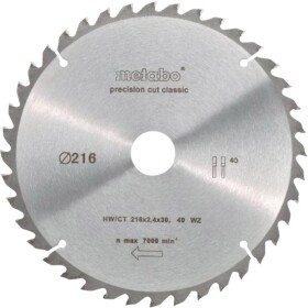 Metabo precision cut wood - classic 628060000 pilový kotouč 216 x 30 x 1.8 mm Počet zubů (na palec): 40 1 ks