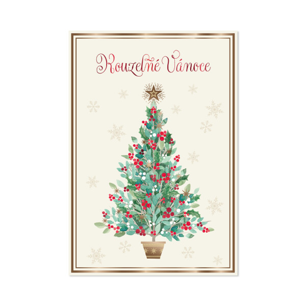 Vánoční přání - Ozdobený stromeček - Albi