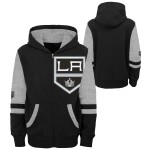 Outerstuff Dětská mikina Los Angeles Kings NHL Faceoff Colorblocked Fleece Full-Zip Velikost: Dětské L (13 - 14 let)
