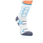 Sada ponožek little shoes sport hexagon kids bf white turquoise, 2 páry 25-29 EU