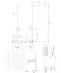 OMNIRES - UNI termostatický sprchový sloup chrom /CR/ Y1244X/6/KCR