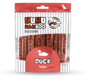 HUHUBAMBOO Kachní proužky / Pamlsky pro psy / sušené / 250 g (354205)