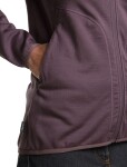 ICEBREAKER Wmns Merino 560 Realfleece Elemental II LS Zip Hood, Grey Plum (vzorek) velikost: S