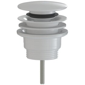 CERANO Umyvadlová výpusť - 5/4“ click-clack - univerzální - plast - bílá lesklá