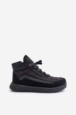 Zateplené Pánské Zimní Boty Šněrovací Progress PROGJ-24-153 Černé 44