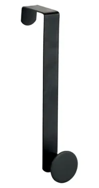 Spirella RONDA závěsný háček na dveře matně černý / nerezová ocel / 44 mm