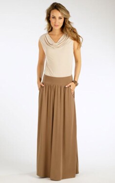 Dámská dlouhá hnědá sukně Litex 5G168