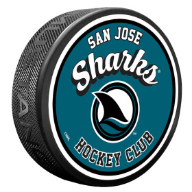 Mustang Puk San Jose Sharks NHL Retro Script