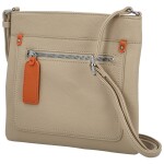Stylová dámská koženková crossbody kabelka Walida, khaki