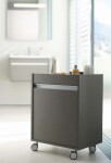 DURAVIT - Ketho Skříňka pojízdná 67x50x36 cm, pravá, 1 dvířka, lesklá bílá KT2530R2222