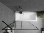 MEXEN/S - Next vanová zástěna FIX 100x150, černý dekor, černý 895-100-000-00-77-70