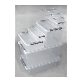 6 x Plastový univerzální box 600 x 400 x 180 mm, průhledný, objem 32l