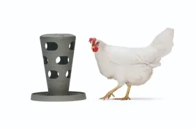 Beeztees Feed Tower Krmítko pro drůbež šedé 36cm (KF-18251)