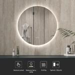 CERANO - Koupelnové LED zrcadlo Verido - Ø 80 CER-537367