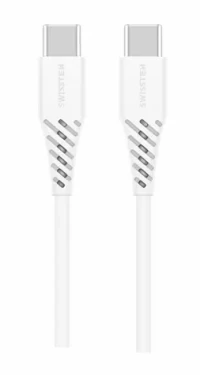 Swissten 71506530 nabíjecí a synchronizační, USB-C na USB-C, USB 2.0, 5A, Power Delivery 100W, 2,5m, bílý