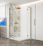 GELCO - TRINITY GOLD čtvercový kout 1200x1200 rohový vstup, čiré sklo, GT2212-12C-G GT2212-12C-G