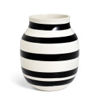 KÄHLER Váza Omaggio Black 21 cm, černá barva, keramika