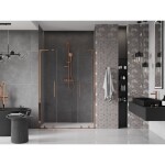 MEXEN/S - Velar L Duo posuvné sprchové dveře 150, transparent, růžové zlato 871-150-003-02-60