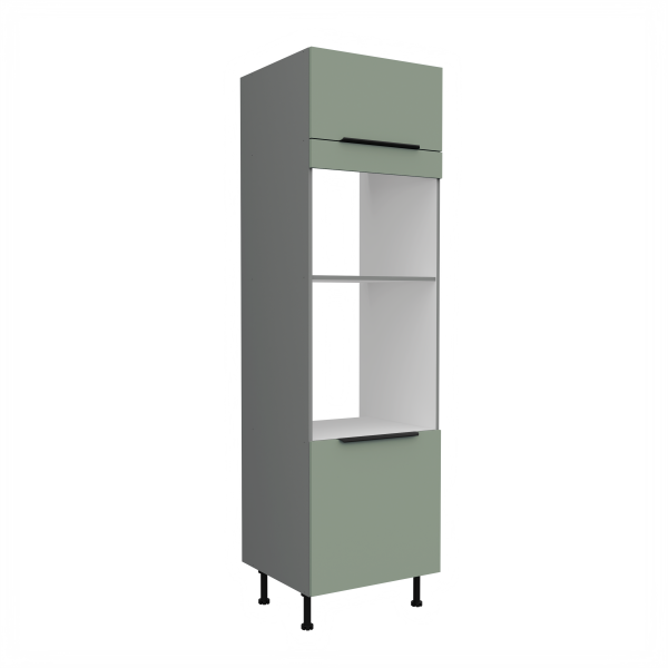 Vysoká skříňka pro vestavnou a mikrovlnou troubu Aria ANT 60 DPM-210 2F Barva korpusu: Antracit, Barva dvířek: SA - Aquamarine AFM