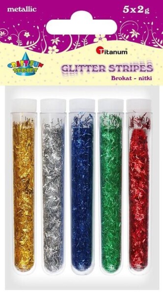 Sypké glitry paličky Titanum sada 5 x 2g