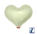 Balónek srdce smetanové metalické 45 cm Balónek srdce smetanové metalické 45 cm