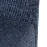 Židle jídelní, taštičkové pružiny v sedáku, modrá látka, černý kov