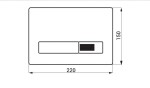 SANELA - Příslušenství Elektronické ovládací tlačítko splachování WC, do rámu SLR 21, černý SLW 02F