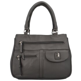 Trendy dámská koženková kabelka do ruky Regina, šedá