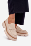 Dámské Mokasíny Na Platformě A Plochém Podpatku Big Star NN274050 Béžové 38