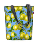 Bertoni Plátěná taška Sunny Lemons Blue/Yellow 29 cm x 40 cm x 36 cm x 8 cm