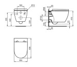 IDEAL STANDARD - i.Life O Závěsné WC se sedátkem Wrapove, SoftClose, bílá T572501