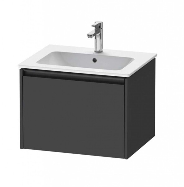 DURAVIT - Ketho.2 Umyvadlová skříňka 44x61x48 cm, 1 zásuvka, grafit mat K25062049490000