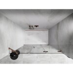 MEXEN/S - Lunar-F skládací sprchové dveře pravé 110, transparent, měď kartáčovaná 836S-110-050-65-00-P