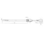AQUALINE - Topná tyč, kroucený kabel, 300 W LT90300K