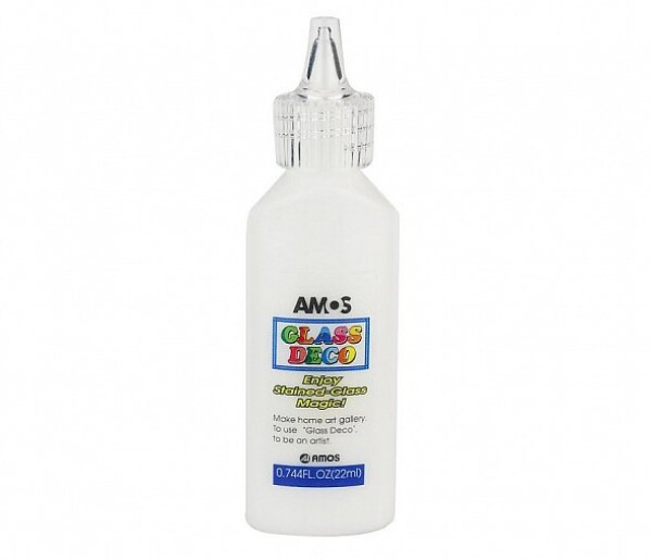 Amos Slupovací barva na sklo Glass Deco 22ml - bílá