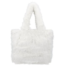 Stylová dámská plyšová kabelka do ruky Arianda, bílá
