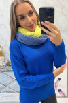 KN14 Dámský dvoubarevný čepec kiwi+jeans UNI